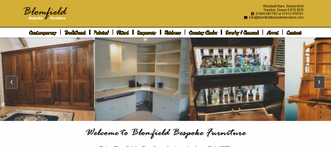 Blomfield Bespoke Furniture Website